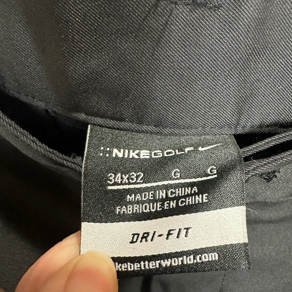 Nike Dri Fit black Polyester Golf active preppy work Pants Mens Size 34 x 32 GUC